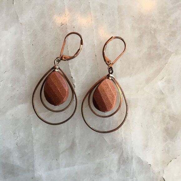 METALLIC BROWN Earrings!  - Picture 2 of 2